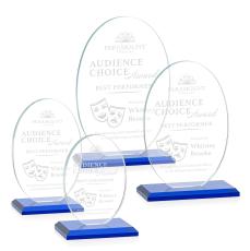 Austin Blue (Vert) Circle Crystal Award - Awards and Trophies