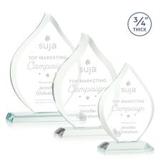 Worthington Jade Flame Glass Award - Glass Awards