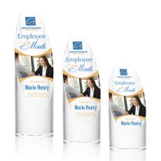 Lauder Full Color Circle Crystal Award - Full Color Imprint