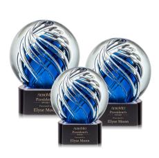 Genista Black on Paragon Base Globe Glass Award - Glass Awards