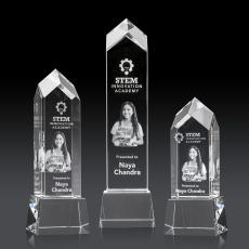 Clarington on Base 3D - Clear - Crystal Awards