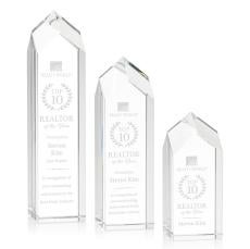 Clarington Tower Towers Crystal Award - Crystal Awards