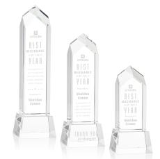Clarington Clear on Base Towers Crystal Award - Crystal Awards