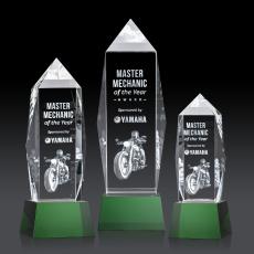 Bloomington on Base 3D - Green - Crystal Awards