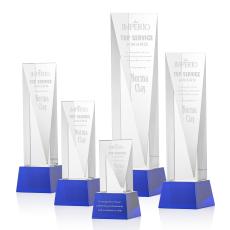 Easton Blue on Base Towers Crystal Award - Awards and Trophies
