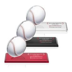 Northam Full Color Baseball Circle Wood Award - Golf Awards