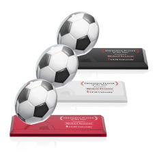 Northam Full Color Soccer Circle Wood Award - Golf Awards