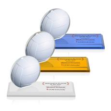 Northam Full Color Volleyball Circle Wood Award - Golf Awards