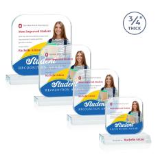 App Full Color Clear Square / Cube Crystal Award - Desktop Awards