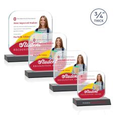 App Full Color Black Square / Cube Crystal Award - Full Color Imprint