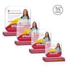 App Full Color Red Square / Cube Crystal Award - Desktop Awards