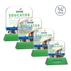 App Full Color Green on Newhaven Square / Cube Crystal Award - Desktop Awards