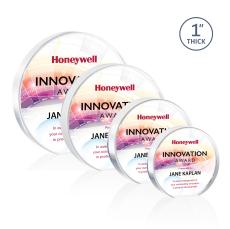 Narita Full Color Clear Circle Acrylic Award - Full Color Imprint