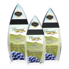 Brookshire Full Color Peaks Crystal Award - Full Color Imprint