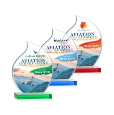 Rothbury Full Color Flame Crystal Award - Full Color Imprint