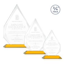 Hawthorne Amber Peaks Crystal Award - Crystal Awards