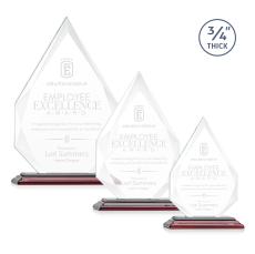 Hawthorne Rosewood Peaks Crystal Award - Crystal Awards