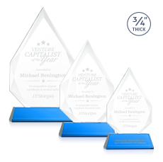 Hawthorne Sky Blue on Newhaven Peaks Crystal Award - Crystal Awards