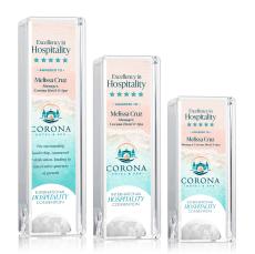 Sandringham Globe Tower Full Color Towers Crystal Award - Full Color Imprint