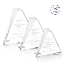 Mosaic Triangle Silver Pyramid Acrylic Award - Acrylic Awards