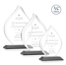 Worthington Black Flame Crystal Award - Crystal Awards