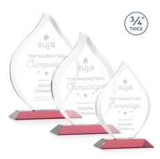 Worthington Red Flame Crystal Award - Awards and Trophies
