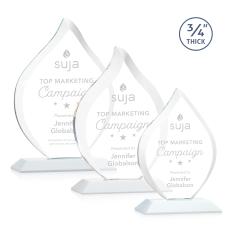 Worthington White Flame Crystal Award - Crystal Awards