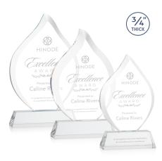Worthington Clear on Newhaven Base Flame Crystal Award - Awards and Trophies