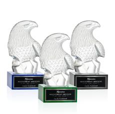 Fredricton Eagle Animals on Hancock Crystal Award - Crystal Awards
