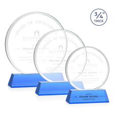 Blackpool Sky Blue on Newhaven Circle Crystal Award - Awards and Trophies
