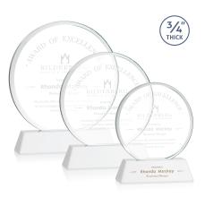 Blackpool White on Newhaven Circle Crystal Award - Awards and Trophies