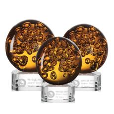 Avery Clear on Paragon Base Globe Glass Award - Art Glass Awards