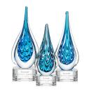 Worchester Clear on Paragon Base Tear Drop Glass Award