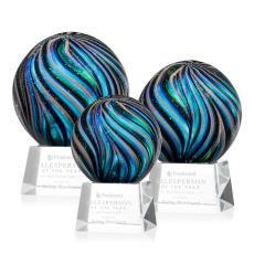 Malton Clear on Robson Base Globe Glass Award - Glass Awards