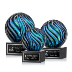 Malton Globe on Square Marble Base Award - Glass Awards