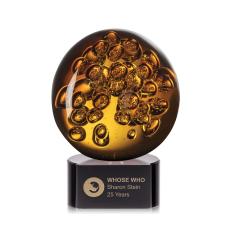 Avery Black on Paragon Base Globe Glass Award - Glass Awards