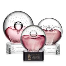 Jupiter Clear on Paragon Base Globe Glass Award - Glass Awards