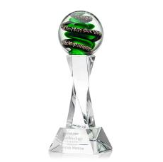 Zodiac Clear on Langport Base Globe Glass Award - Glass Awards