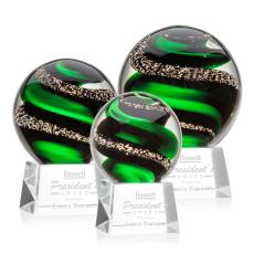 Zodiac Clear on Robson Base Globe Glass Award - Glass Awards