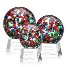 Fantasia Clear on Robson Base Globe Glass Award - Glass Awards