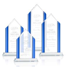 Omaha Tower Peaks Crystal Award - Full Color Imprint