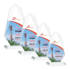 Jemma Full Color Clear Unique Crystal Award - Full Color Imprint