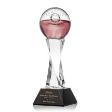Jupiter Black on Langport Base Globe Glass Award - Glass Awards