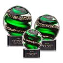 Zodiac Black on Paragon Base Globe Glass Award
