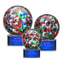 Fantasia Blue on Paragon Base Globe Glass Award
