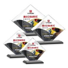 Griffith Full Color Black Diamond Crystal Award - Full Color Imprint