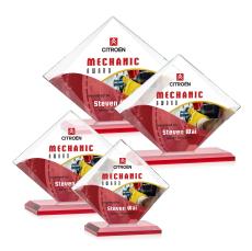 Griffith Full Color Red Diamond Crystal Award - Full Color Imprint