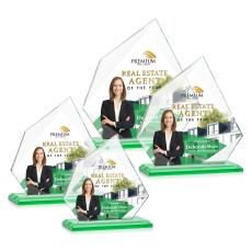 Lexus Full Color Green Peaks Crystal Award - Full Color Imprint