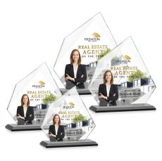 Lexus Full Color Black Peaks Crystal Award - Full Color Imprint