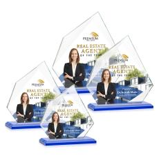 Lexus Full Color Blue Peaks Crystal Award - Full Color Imprint